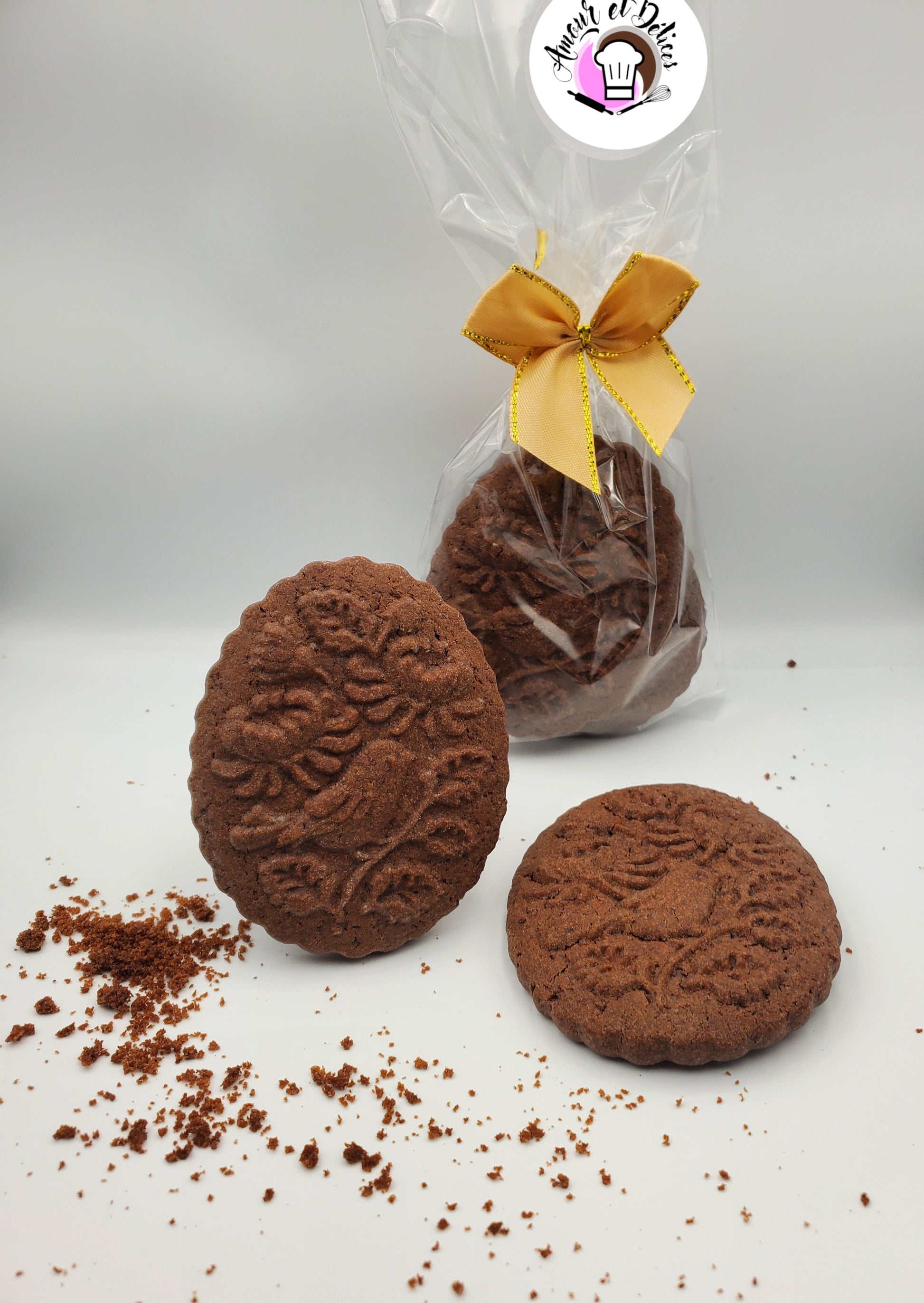 Biscuit gout chocolat forme oiseau