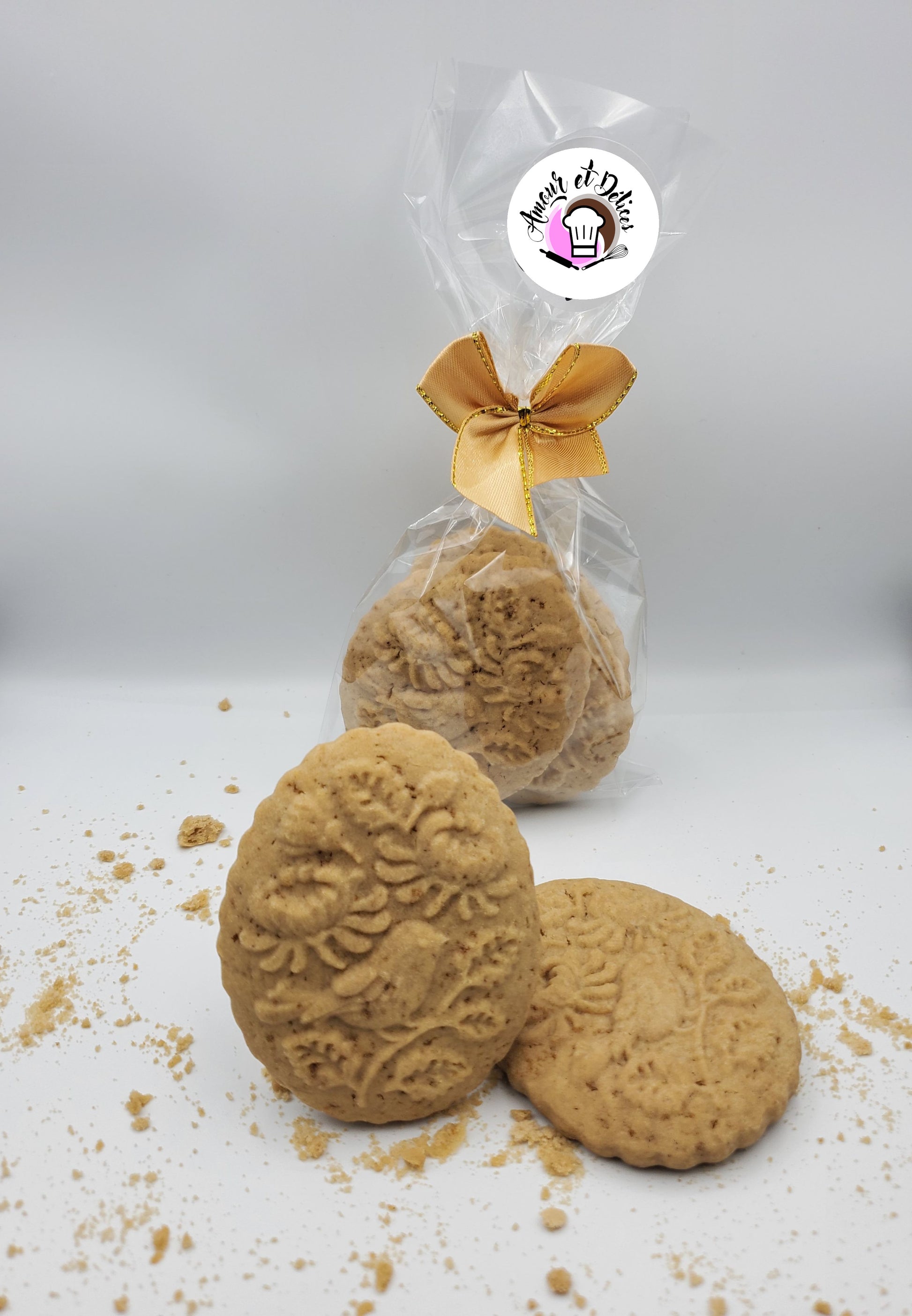 Biscuit gout marron forme oiseau